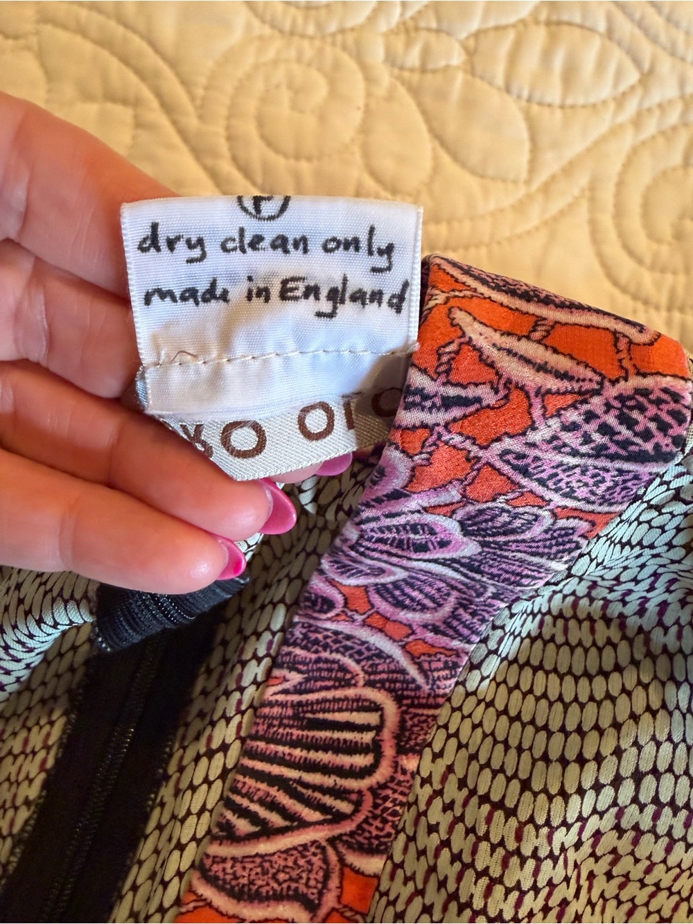 Duro Olowu London Silk Mixed Print V-Neck Midi Dress Size 36 / US 4 Artisanal - Picture 4 of 15